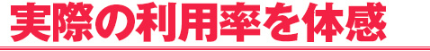 実際の利用率を体感
